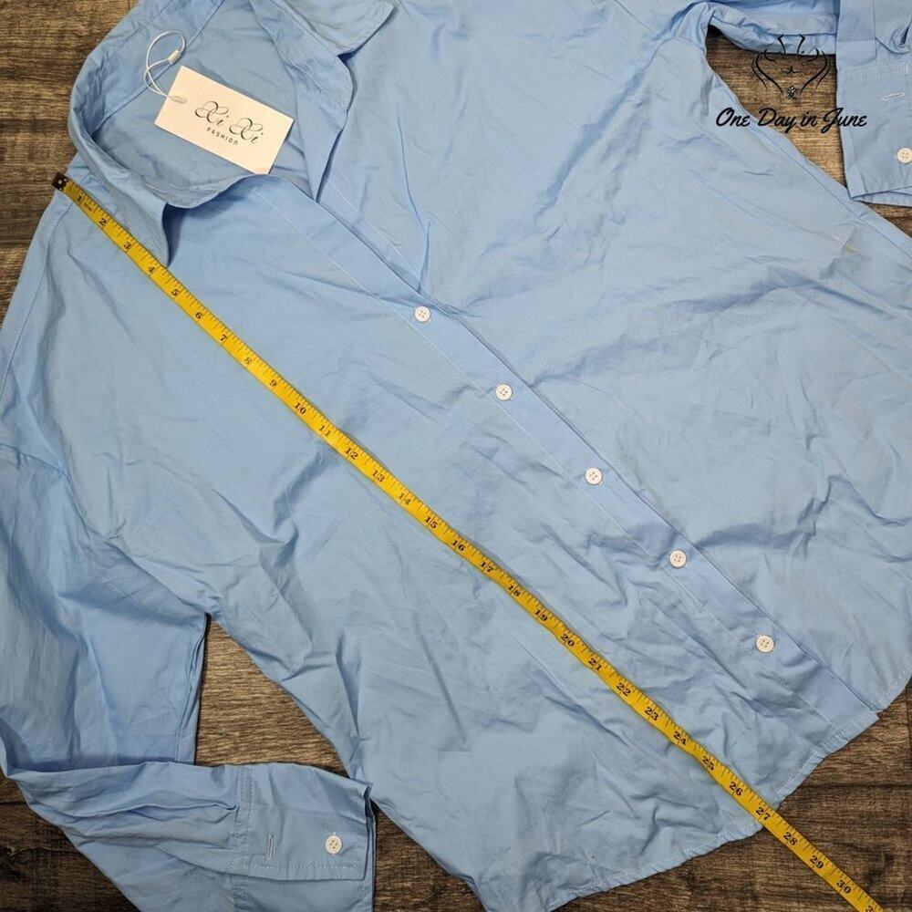 Li Li Button Down Long Sleeve Top Size L - Picture 3 of 4